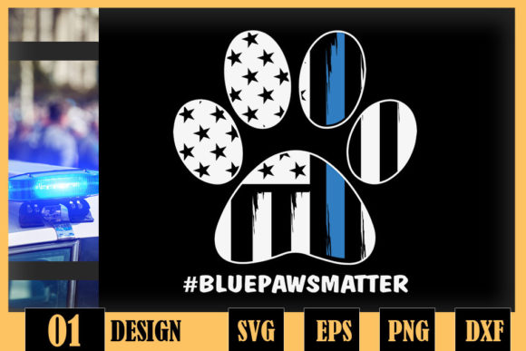 Review: Canine Police Dog Blue Paws Matter Design