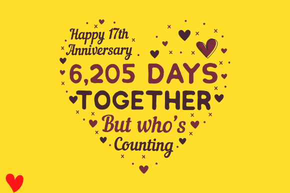 Review: CELEBRATE 17TH WEDDING ANNIVERSARY Design