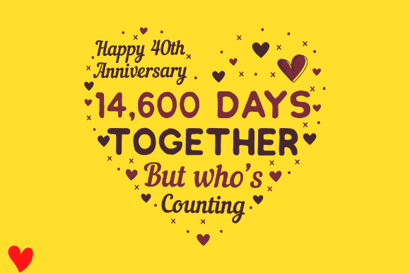 Review: Celebrate 40th Wedding Anniversary Design