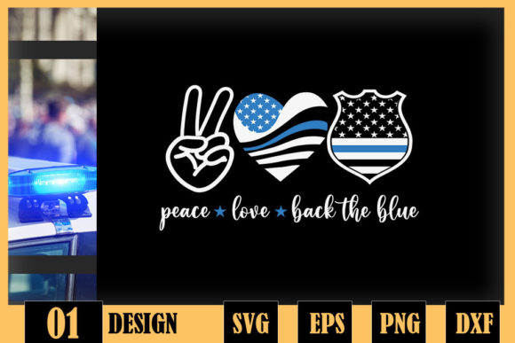 Review: Peace Love Back the Blue Police Officer Design