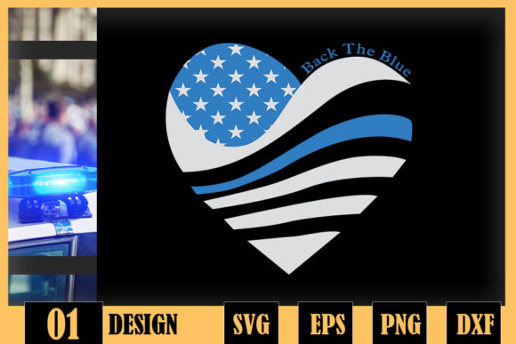 Review: Thin Line Police Heart Back the Blue Design