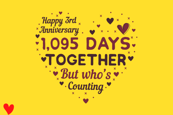 Reviewing CELEBRATE 3RD WEDDING ANNIVERSARY for Embroidery